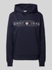 Gant Hoodie met capuchon Marineblauw