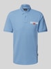 Napapijri Slim Fit Poloshirt mit Label-Print Modell 'AYLMER' Royal