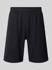 REVIEW Straight Fit Sweatshorts mit Strukturmuster Black