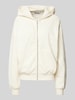 Review Sweatjacke mit Label-Print Offwhite