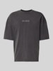 HUGO Oversized T-Shirt aus reiner Baumwolle Modell 'DELW' Mittelgrau