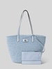 Lauren Ralph Lauren Shopper mit Label-Applikation Modell 'BRIE' Hellblau