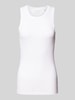 Christian Berg Woman Tanktop in riblook Wit