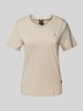 G-Star Raw T-Shirt mit Label-Stitching Beige