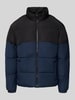 Jack & Jones Gewatteerd jack met opstaande kraag, model 'MAZE' Marineblauw