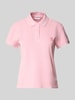 Jake*s Casual Poloshirt met motiefstitching Fuchsia