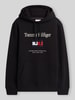 Tommy Hilfiger Bluza z kapturem o kroju regular fit z mieszanki bawełny Czarny