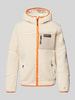 Napapijri Sweatjacke mit Label-Patch Modell 'YUPIK' Sand