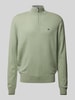 Fynch-Hatton Strickpullover mit Troyer-Kragen Khaki