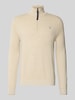 Lerros Gebreide pullover met schipperskraag Beige