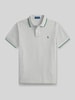 Polo Ralph Lauren Koszulka polo o kroju regular fit z czystej bawełny z paskami w kontrastowym kolorze Jasnoszary