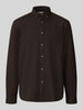 SELECTED HOMME Regular fit vrijetijdsoverhemd van puur biologisch katoen, model 'REGNOAH' Chocoladebruin