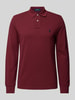 Polo Ralph Lauren Custom slim fit poloshirt met labelstitching Bordeaux