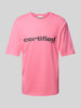 REVIEW T-Shirt mit Label-Print Pink