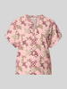 s.Oliver RED LABEL Regular Fit T-Shirt in Crinkle-Optik Pink
