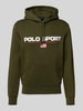 Polo Ralph Lauren Hoodie met labelprint en capuchon Olijfgroen