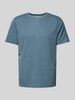 Joy T-Shirt mit abgerundetem V-Ausschnitt Rauchblau