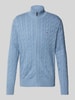 Tommy Hilfiger Regular fit gebreid jack van puur katoen Lichtblauw