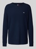 Tommy Jeans Slim Fit Longsleeve mit Label-Stitching Marine