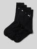 PUMA Socken mit Label-Print im 4er-Pack Black