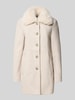 Vero Moda Regular Fit Mantel mit Kunstpelz-Kragen Modell 'AUTUMN' Offwhite