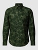 BOSS Casual Fit Business-Hemd mit Allover-Muster Grün