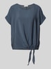 Christian Berg Woman Blusenshirt mit Rundhalsausschnitt Dunkelgrau