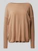 More & More Gebreide pullover met ribboorden Beige