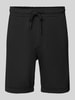 MCNEAL Regular fit sweatshorts met structuurmotief Zwart