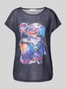 Christian Berg Woman T-shirt met motiefprint Donkerblauw
