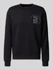 Blend Sweatshirt met labeldetail, model 'FLORIAN' Zwart