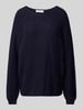 Christian Berg Woman Gebreide pullover met ronde hals Donkerblauw