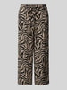 Only Spodnie materiałowe z szeroką, skróconą nogawką model ‘NOVA LIFE’ Piaskowy