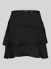 VERO MODA A-Linien Mini-Rock mit Volants Modell 'MIRO' Black