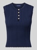 GUESS Stricktop in Pointelle-Strick mit kurzer Knopfleiste Marine