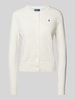 Polo Ralph Lauren Strickjacke mit Label-Stitching Offwhite