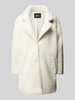 Only Regular Fit Teddymantel mit verdecktem Druckknopfverschluss Modell 'NEWAURELIA' Offwhite