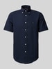 Tommy Hilfiger Regular Fit Freizeihemd mit Button-Down-Kragen Modell 'FLEX' Marine