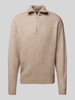 Jack & Jones Schipperstrui met ribboorden, model 'OLLIE' Beige