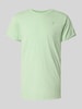 G-Star Raw T-Shirt mit Label-Detail und Rundhalsausschnitt Helltuerkis