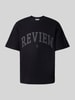 REVIEW T-shirt z nadrukiem z logo Czarny