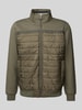 Christian Berg Men Sweatjacke mit Stehkragen Khaki