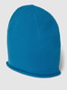 Christian Berg Woman Beanie van kasjmier met rolzoom Blauw