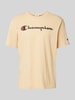 CHAMPION T-shirt z nadrukiem z logo Beżowy