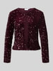 Vila Jacke mit Paillettenbesatz Modell 'FAITH' Pflaume