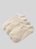 JOOP! Collection Sneakersokken met labeldetail in een set van 4 paar Beige