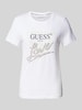 Guess T-Shirt mit Strasssteinbesatz Weiss