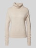 Christian Berg Woman Strickpullover aus Viskose mit Rollkragen Beige