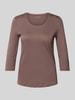 Christian Berg Woman Regular Fit Longsleeve mit 3/4-Ärmel Schoko