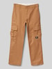 CHAMPION Regular Fit Cargohose mit Label-Patch Camel